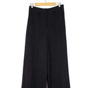 NEW COS Pintuck Pleated High Rise Wide Leg Trouser Pants in Black Womens 6